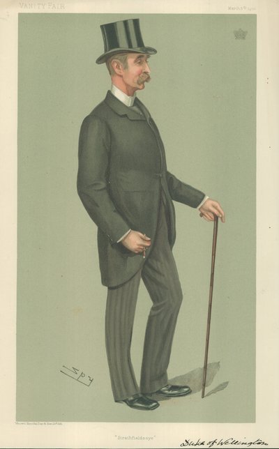 The Duke of Wellington, Strathfieldsaye, 5 March 1903, Vanity Fair cartoon by Leslie Matthew Ward